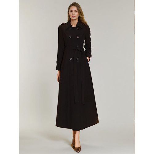 Women's Trench Coat Practical Polyester Turndown Collar Buttons Long Sleeves - milanoo.com - Modalova