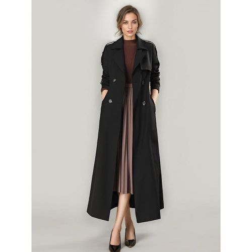 Trench Coat For Women Modern Polyester Turndown Collar Buttons Long Sleeves - milanoo.com - Modalova