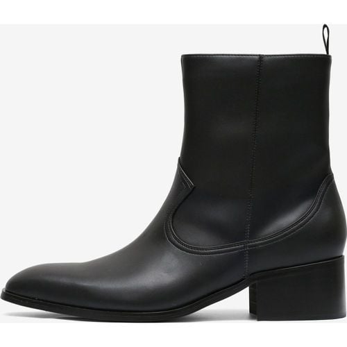 Men's Boots Chelsea Boots Leather Square Toe Ankle Short Boots - milanoo.com - Modalova