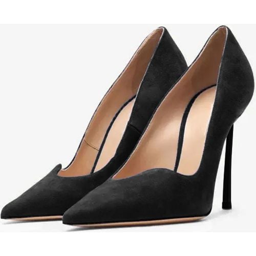 Suede High Heels Pointed Toe Stiletto Heel Pumps - milanoo.com - Modalova