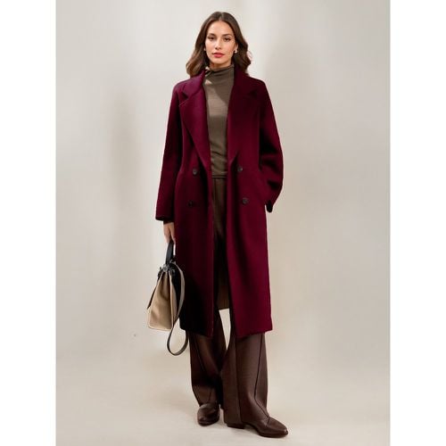 Double-Faced Cashmere Wool Coat Belted Double-breasted Lapel Elegant Winter Overcoat For Women 2025 - milanoo.com - Modalova