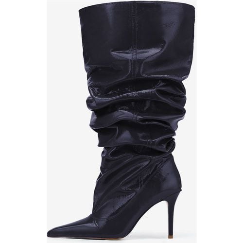 Red Mid Calf Boots Women's Pointed Toe Stiletto Heel Slouch Boots - milanoo.com - Modalova