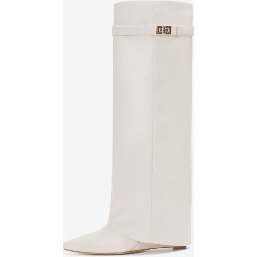 Knee Length Boots Women's PU Leather Metal Details Knee-High Boots - milanoo.com - Modalova