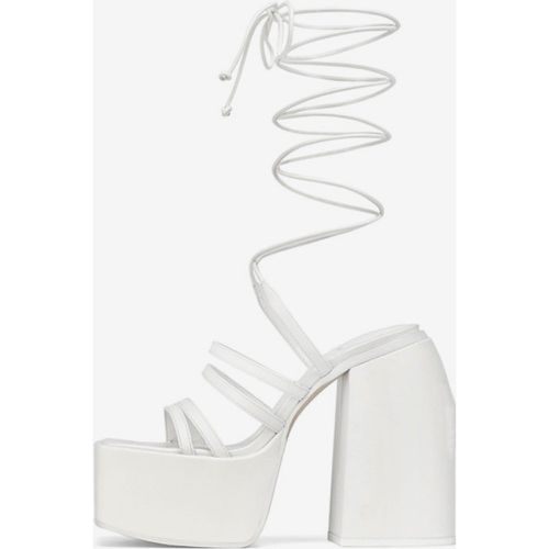 Women's Heel Sandals Square Toe Sandals PU Leather - milanoo.com - Modalova