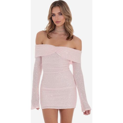 Sequin Bodycon Dress In Off-Shoulder Long Sleeve Birthday Party Mini Dress For Women 2025 - milanoo.com - Modalova