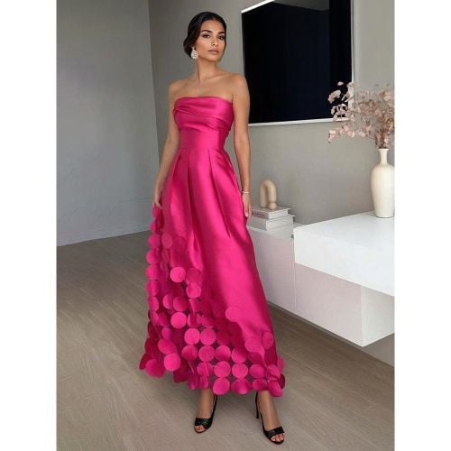 Party Dress In Cut Out Strapless A-line Semi Formal Long Dress For Women 2025 - milanoo.com - Modalova