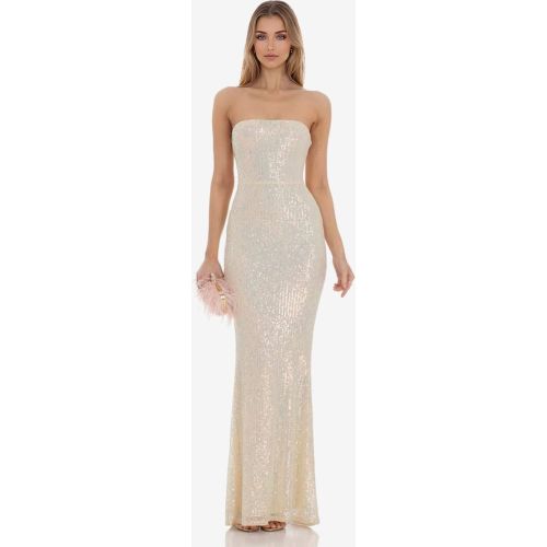 Sequin Maxi Dress With Bow Detail Backless Mermaid Strapless Party Dress For Women 2025 - milanoo.com - Modalova