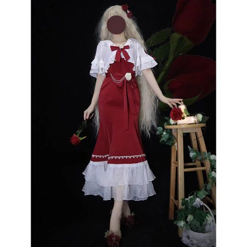 Gothic Lolita Dress Ruffles Bows Classic Lolita Dress - milanoo.com - Modalova