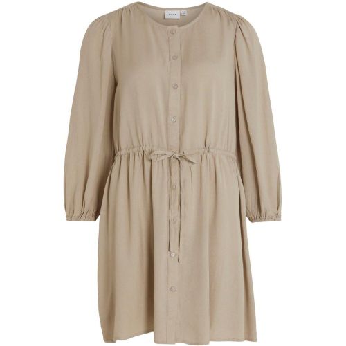 Robe midi gris clair en viscose - Vila - Modalova