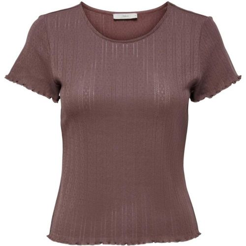 T-shirt tight fit col rond manches courtes en coton Gaia - Only - Modalova