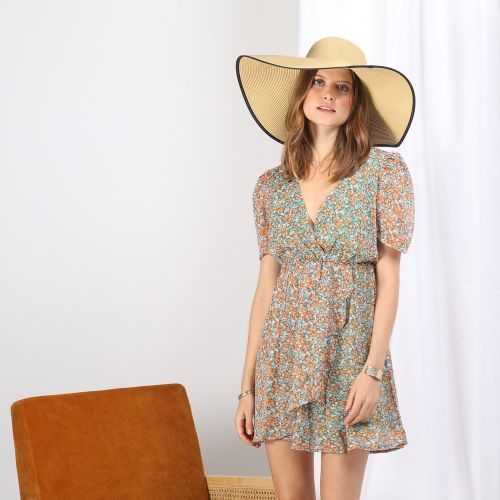 Robe courte fleurie Iseult - 3S. x Le Vestiaire - Modalova