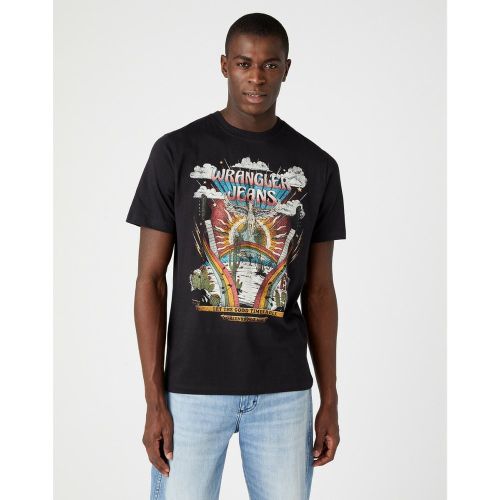 T-Shirt noir Homme en coton - Wrangler - Modalova