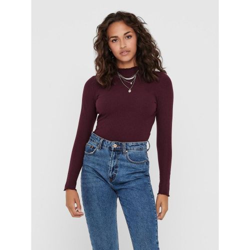 Top Col haut Manches longues Volants marron - Only - Modalova