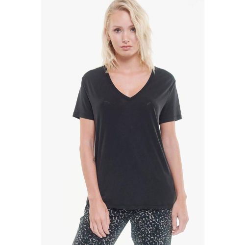T-shirt Lola noir en coton modal - Le Temps des Cerises - Modalova