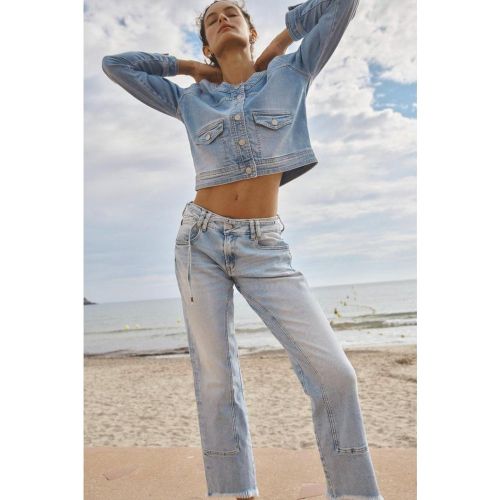 Jeans regular, droit PRISSE, 7/8ème en coton Gwen - Le Temps des Cerises - Modalova