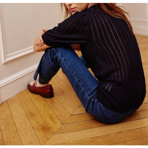 Top Maille MIRTA marine en coton - La Petite Etoile - Modalova