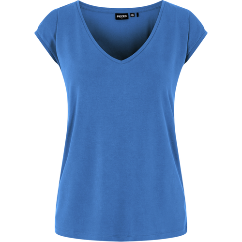 T-shirt comfort fit manches courtes en viscose Mila - Pieces - Modalova