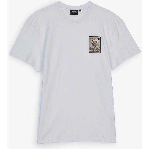Tee Shirt Wanted Luffy Blanc - ONE PIECE - Modalova