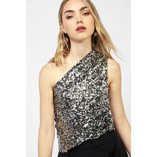 Top monospalla con paillettes - Dixie - Modalova