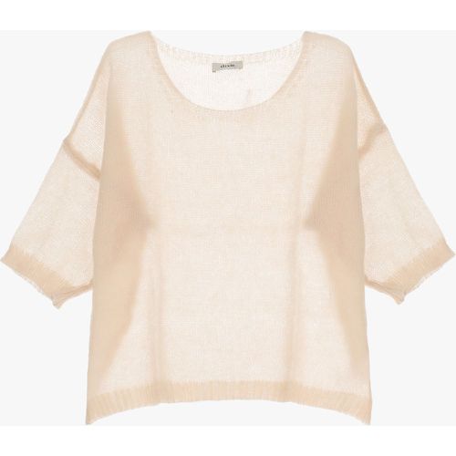 Pullover morbido con colletto rotondo e maniche a gomito - Dixie - Modalova