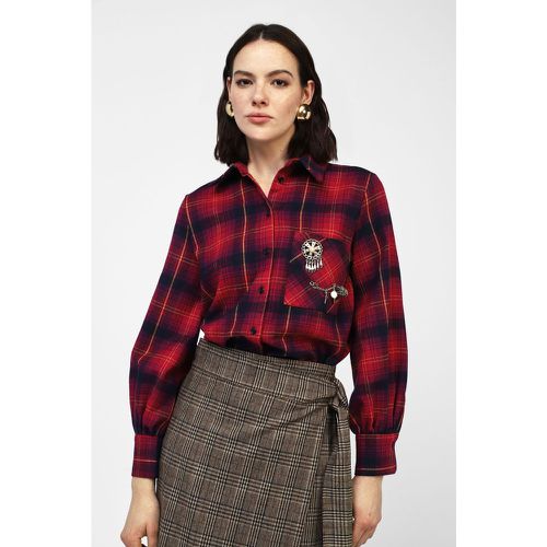 Camicia tartan con tasca e spilla - Dixie - Modalova