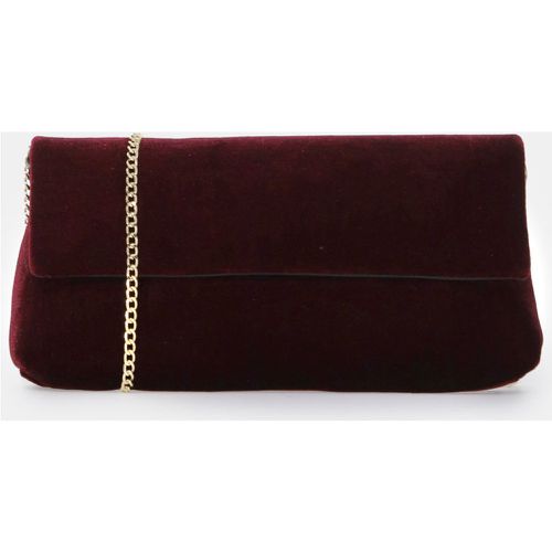 Pochette effetto velluto con catena e chiusura magnetica - Dixie - Modalova