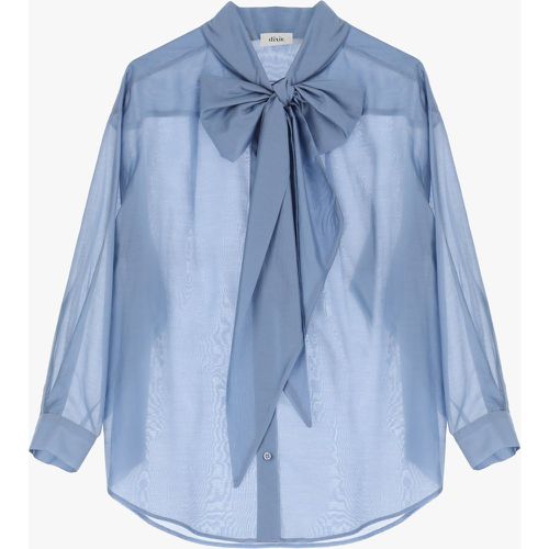 Camicia effetto satin con fiocco e bottoni - Dixie - Modalova