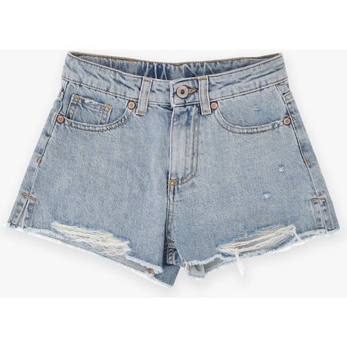 Shorts jeans bambina in puro cotone con abrasioni - Dixie - Modalova