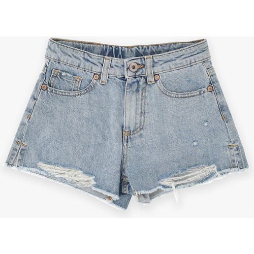 Shorts jeans bambina in puro cotone con abrasioni - Dixie - Modalova