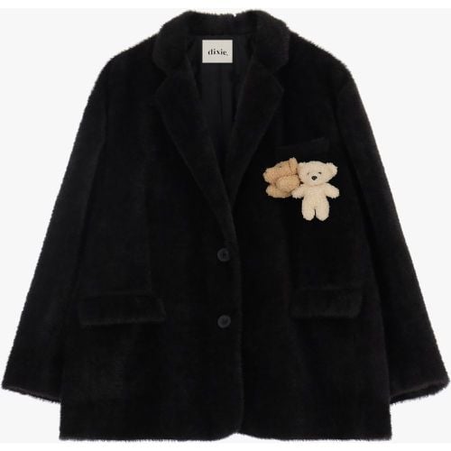 Blazer in teddy con orsetti applicati - Dixie - Modalova