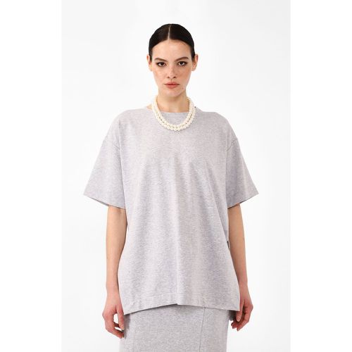 T-shirt oversize con collier di perline e spacchi laterali - Dixie - Modalova