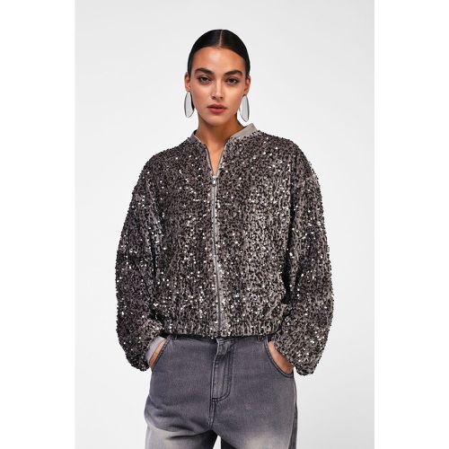 Bomber con paillettes e zip - Dixie - Modalova