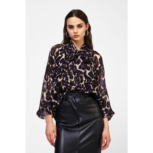 Camicia con stampa animalier e fiocco - Dixie - Modalova