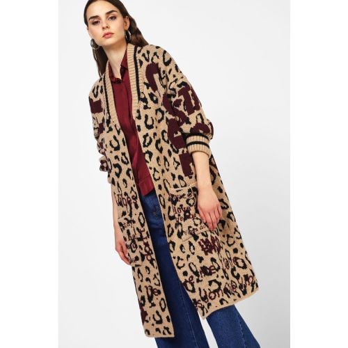 Maxi cardigan animalier con cintura - Dixie - Modalova