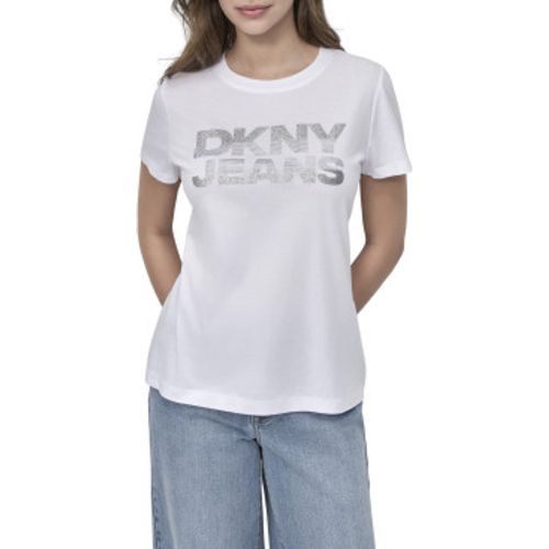DJ5T1508 T-shirt à paillettes (XS), Casuel, Coton, Manche courte - DKNY - Modalova