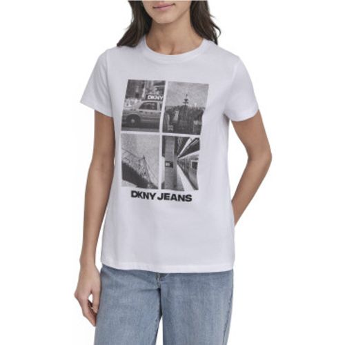 DJ5T1526 T-shirt Crystal (XS), Casuel, Coton, Manche courte - DKNY - Modalova