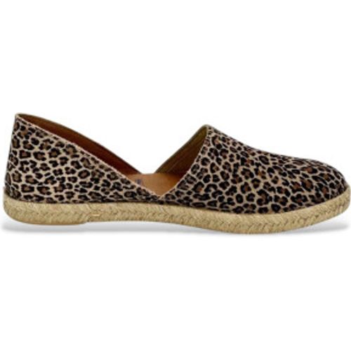 Espadrilles en cuir à imprimé animalier Carmen Nucleo (36), Marron, Plat, Aucun, Casuel - Verbenas - Modalova