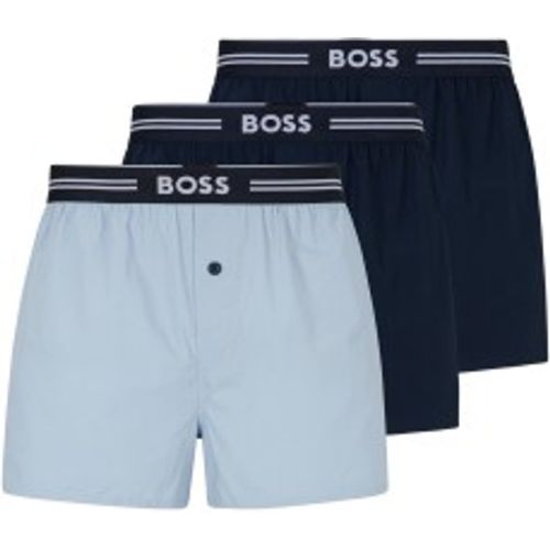 Pack 3 Boxer tissé (S), Bleu, Homewear, Coton - Boss - Modalova