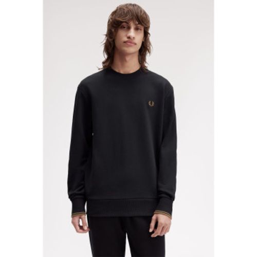 M7535 Sweatshirt à col ras du cou (S), Noir, Casuel, Coton - Fred Perry - Modalova
