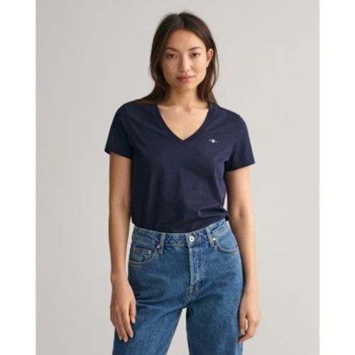 T-shirt bouclier à col en V (3XL), Casuel, Coton, Manche courte - Gant - Modalova