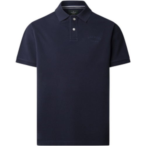 HM5600025 Polo Heritage Essential (S), Casuel, Coton, Manche courte, Marine - Hackett London - Modalova