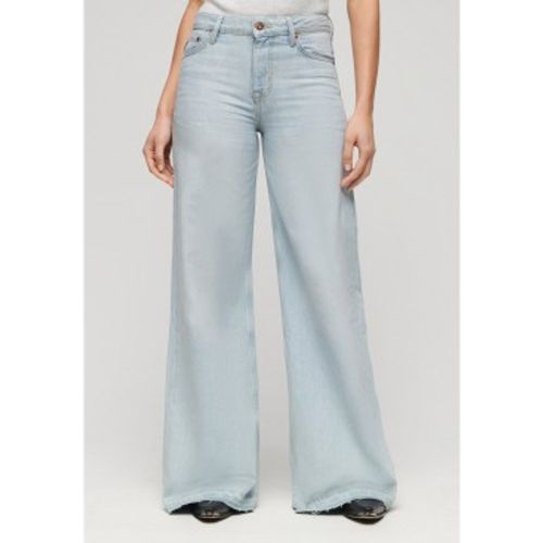 W7011066A Jean évasé à jambe large et ourlets bruts (30/30), Casuel, Coton, Denim - Superdry - Modalova