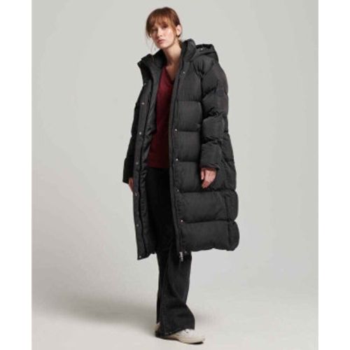 W5011642A Manteau long matelassé avec capuche noire (L), Casuel, Polyester, Durable - Superdry - Modalova
