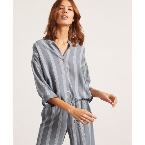 Camisa pijama estampado de rayas - ANIL - L - Azul - Mujer - Etam - Modalova