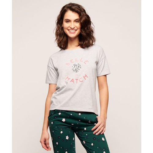 Camiseta manga corta 'belle de match' - PEYTON - M - Gris - Mujer - Etam - Modalova