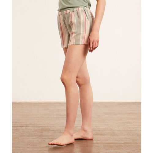 Pantalón corto, estampado rayas - SEBABO - M - Verde - Mujer - Etam - Modalova
