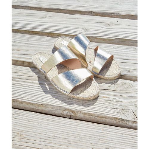 Sandales en suédine avec semelle en paille tressé - SUNSHINE - 36 - Oro - Mujer - Etam - Modalova