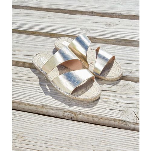 Sandales en suédine avec semelle en paille tressé - SUNSHINE - 39 - Oro - Mujer - Etam - Modalova