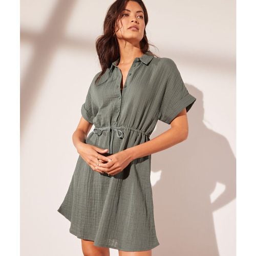 Robe chemise à nouer - LILY - M - Verde - Mujer - Etam - Modalova