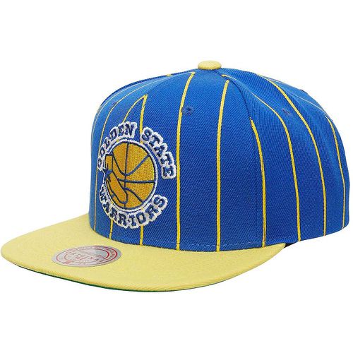 NBA GOLDEN STATE WARRIORS TEAM PINSTRIPE SNAPBACK CAP, blu - Mitchell And Ness - Modalova